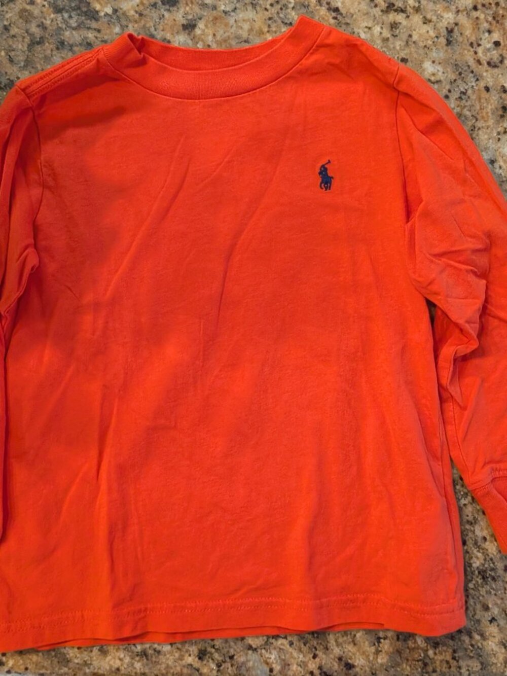POLO Ralph Lauren Orange Long Sleeve T-shirt for Toddler Boy